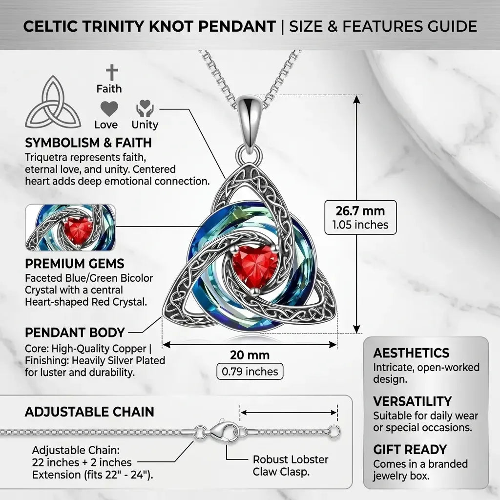 🎁Birthstone Celtic Knot Necklace for Women