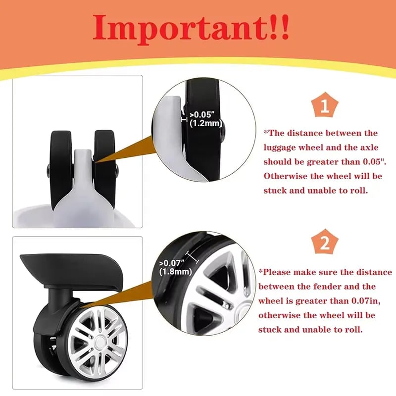 🔥8 Pcs Luggage Compartment Wheel Protection Cover
