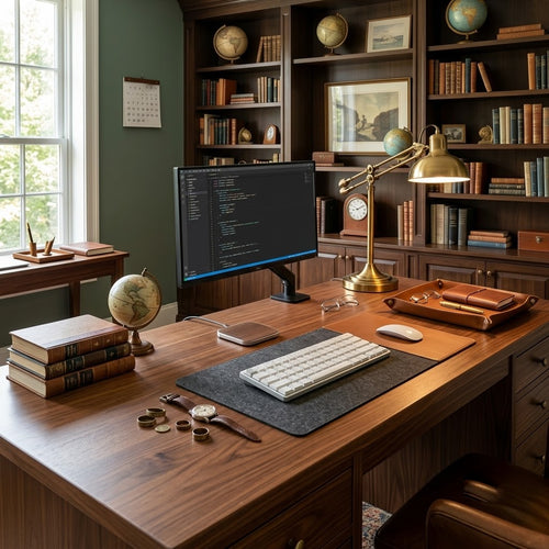 Dual-Sided Felt & Leather Desk Mat