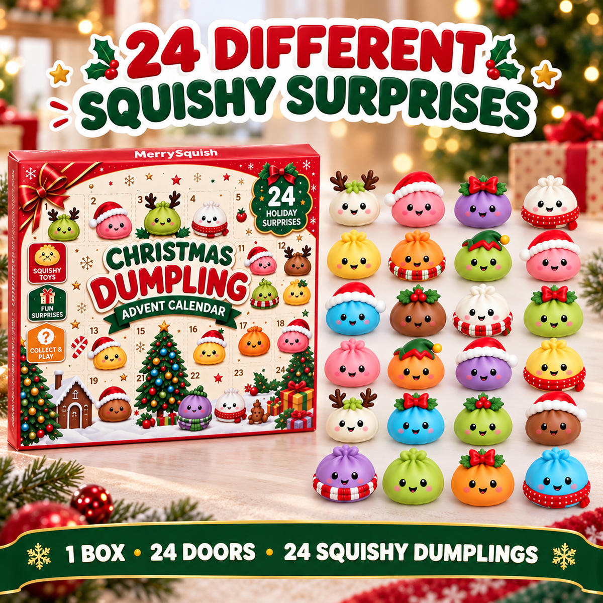 🎁Early Bird Sale🎄2026 Original Dumpling Advent Calendar (24 PCS)🎅