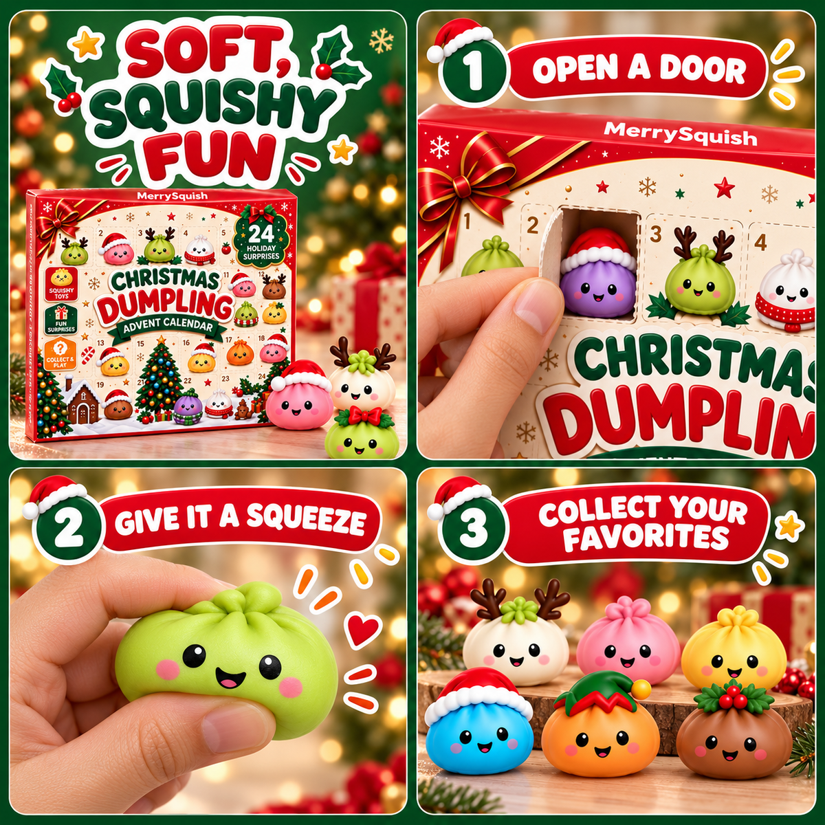 🎁Early Bird Sale🎄2026 Original Dumpling Advent Calendar (24 PCS)🎅