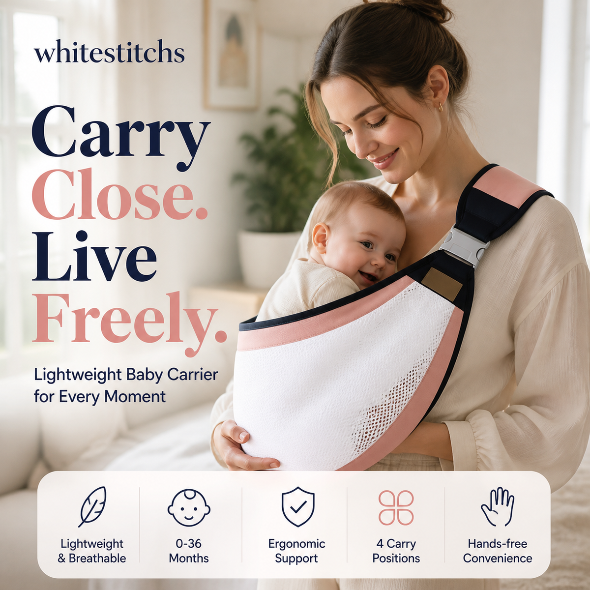 4-in-1 Breathable Baby Carrier