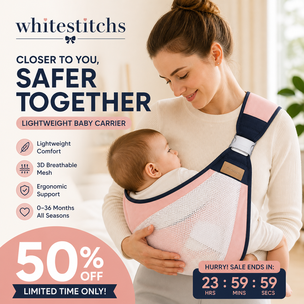 4-in-1 Breathable Baby Carrier